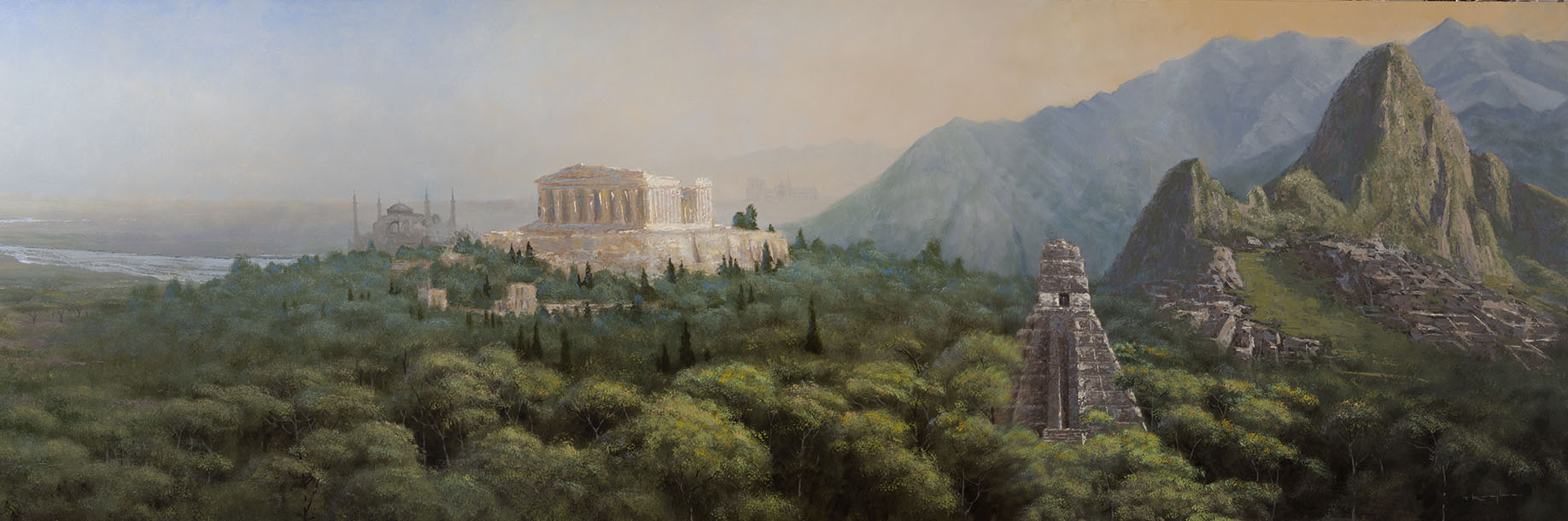 Detail of the mural commission; far right section