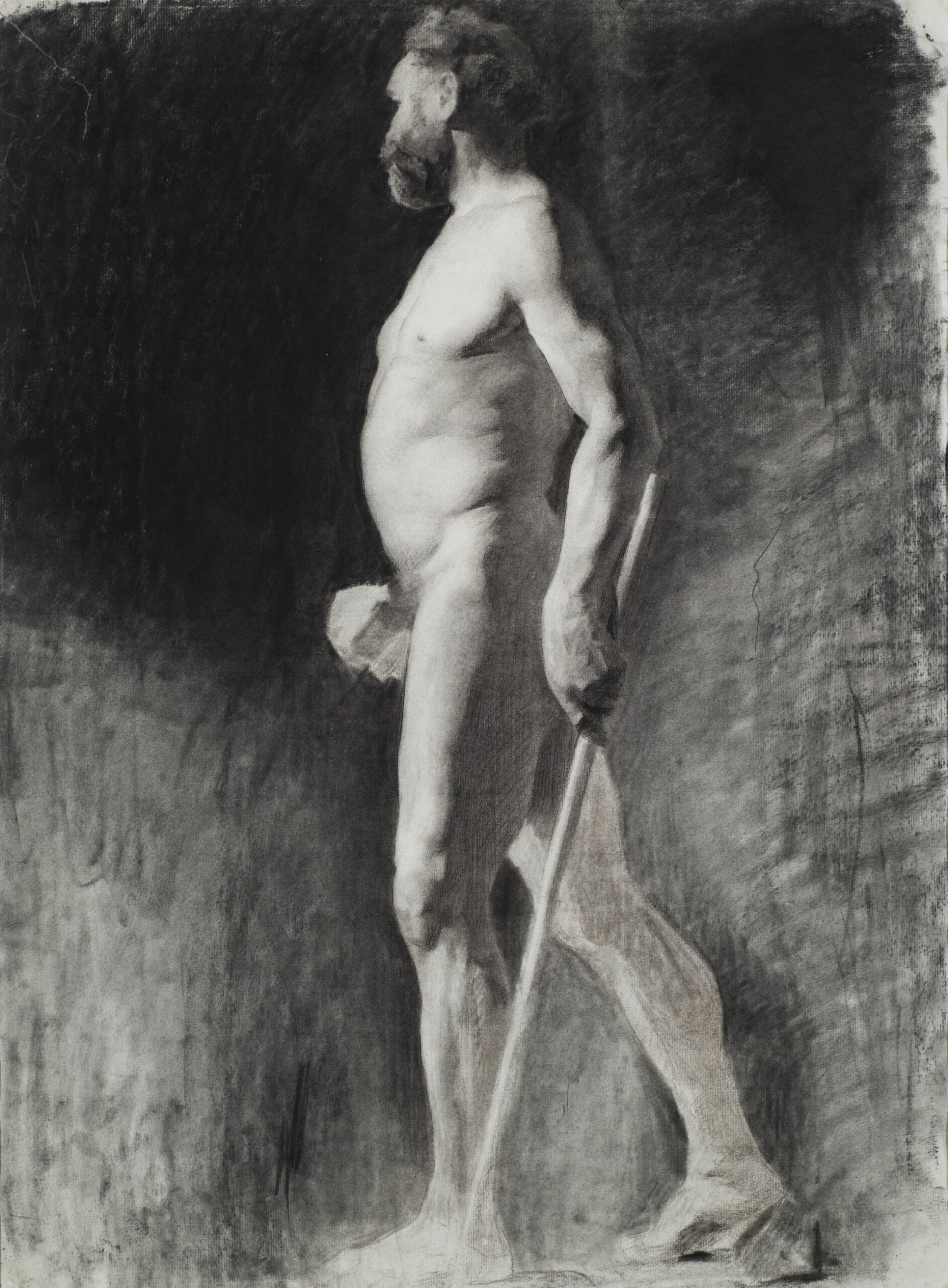 Artist Unknown, Charcoal on Paper, Private Collection