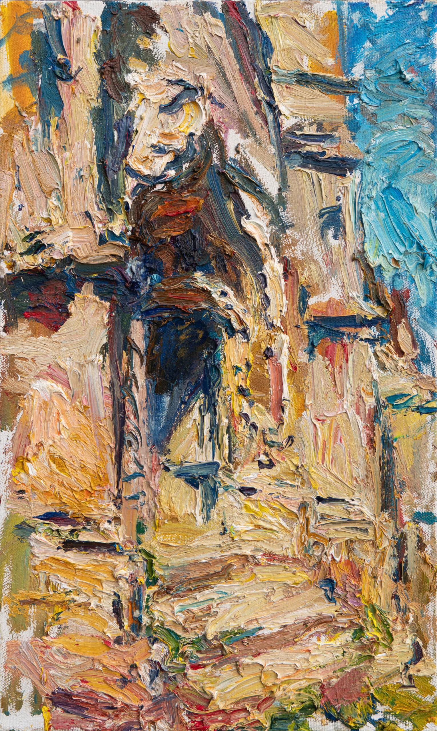 Ulrich Gleiter, "Church Saint-Сlet (Cléden-Cap-Sizun)," 2023, oil on linen, 28 x 18 in.