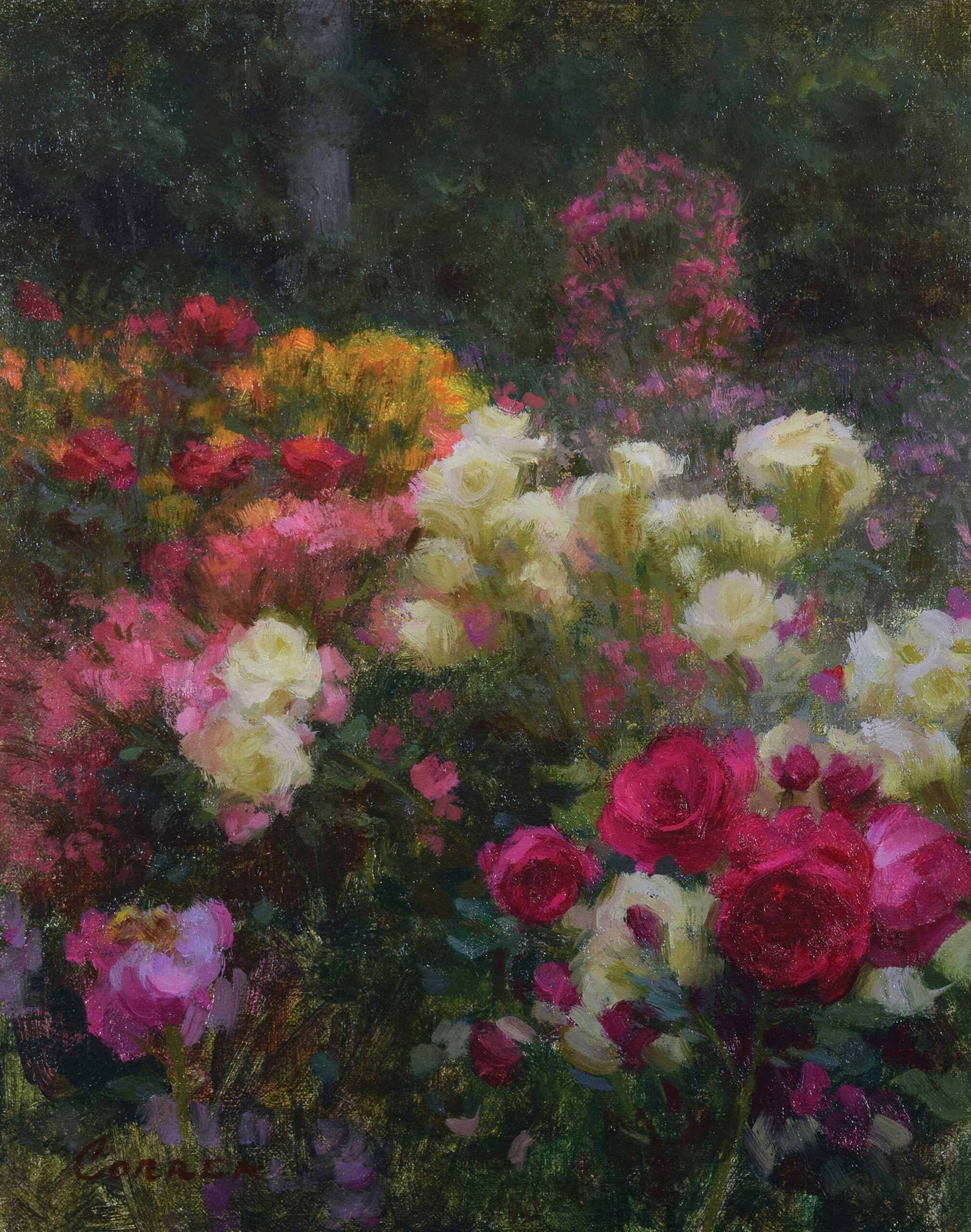TAYLOR CORREA  (b. 1993), Descanso Roses, 2023, oil on linen, 10 x 8 in., Best of Show in the 2024 Best & Brightest 