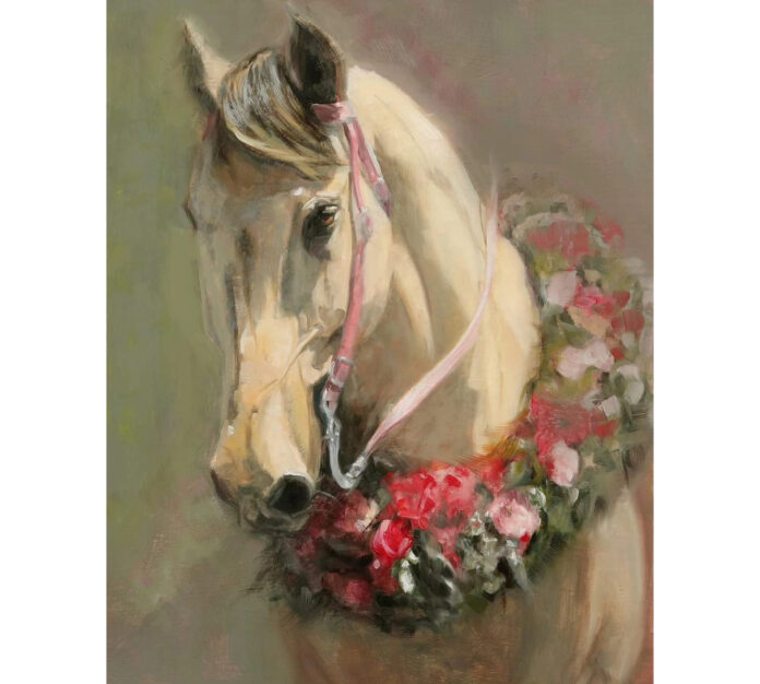 Heather Burton Santillanes 092623a Heather Burton Santillanes, "Lokelani," oil on panel
