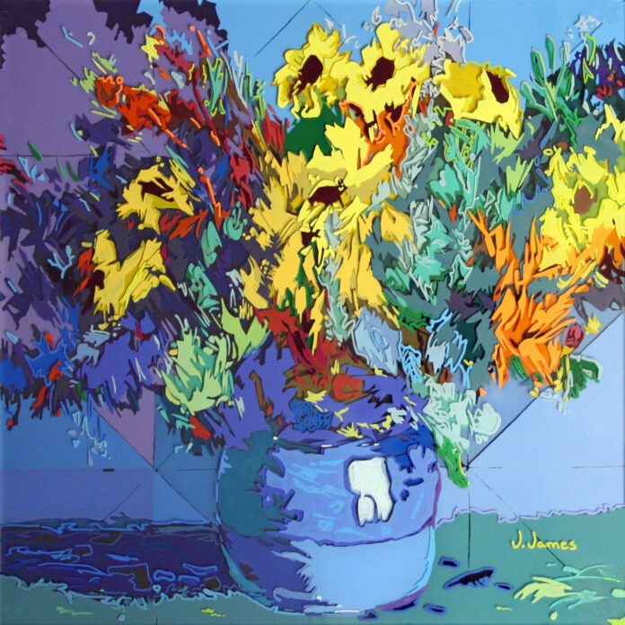 Contemporary art - "Wild Flowers" by Janell James