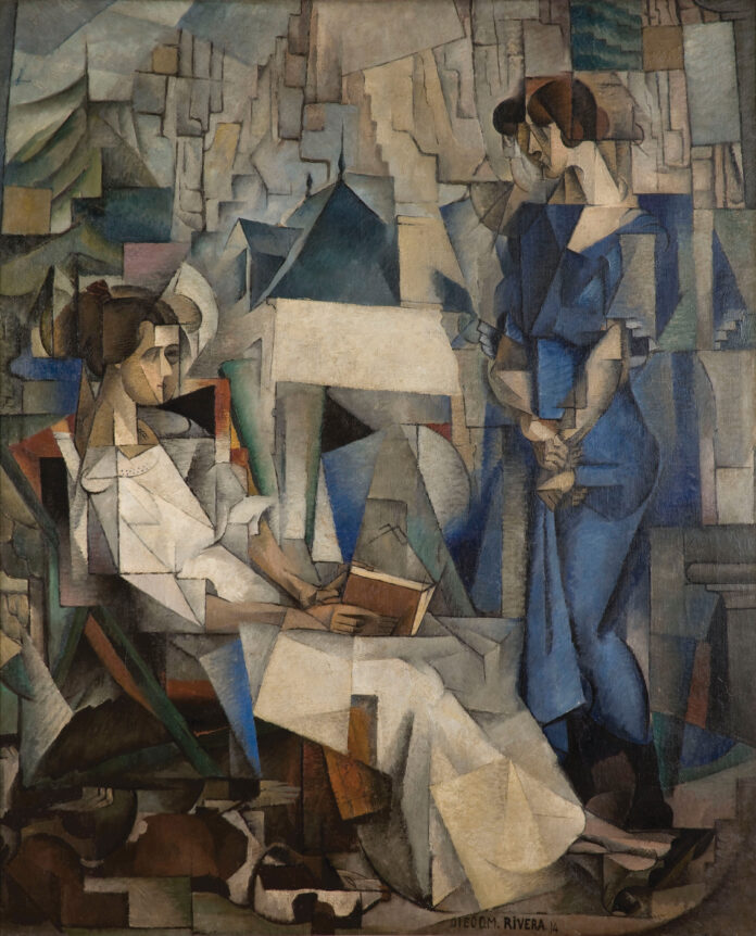 Diego Rivera (1886–1957), "Dos Mujeres (Two Women)," 1914, oil on canvas, 77 3/4 x 63 1/2 in., 1955.010