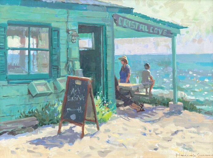 Haidee-Jo Summers (b. 1971), "Crystal Cove," 2022, oil on board, 14 x 16 in.